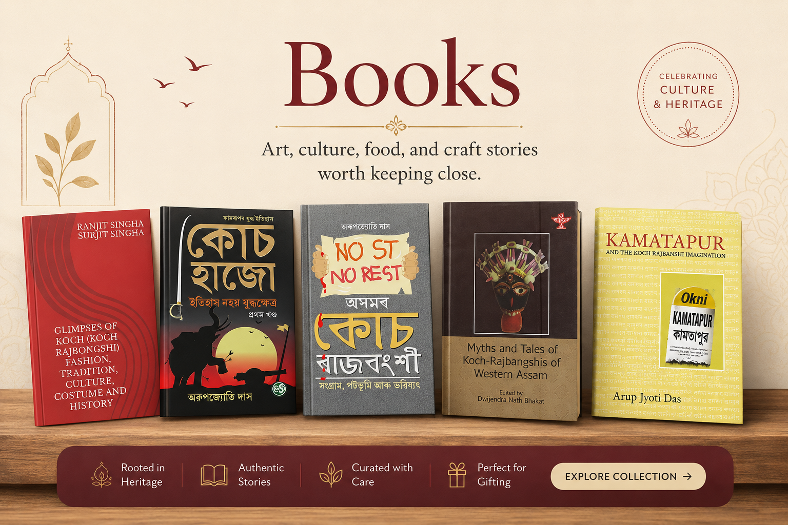 Books collection at House of Patani